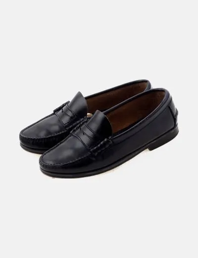 1901 Mocasines Mocasín negro básico