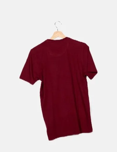 Adidas Camiseta granate estampada
