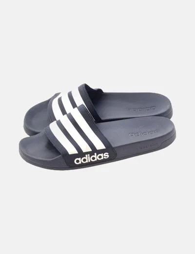 Adidas Chancla azul rayas