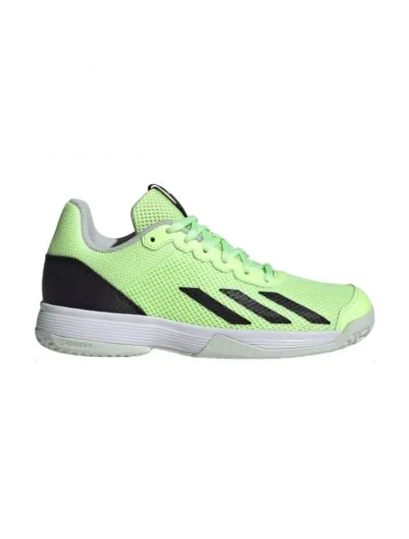 ADIDAS Zapatos de tenis Courtflash Junior Green Spark/Aurora Black/Lucid Lemon