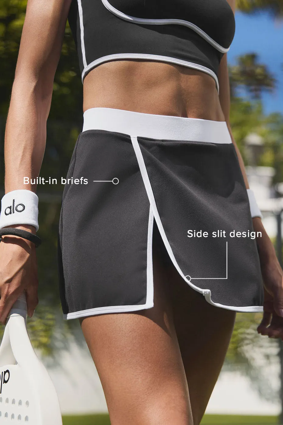 AIRBRUSH STREAMLINED SKIRT  BLACK/WHITE