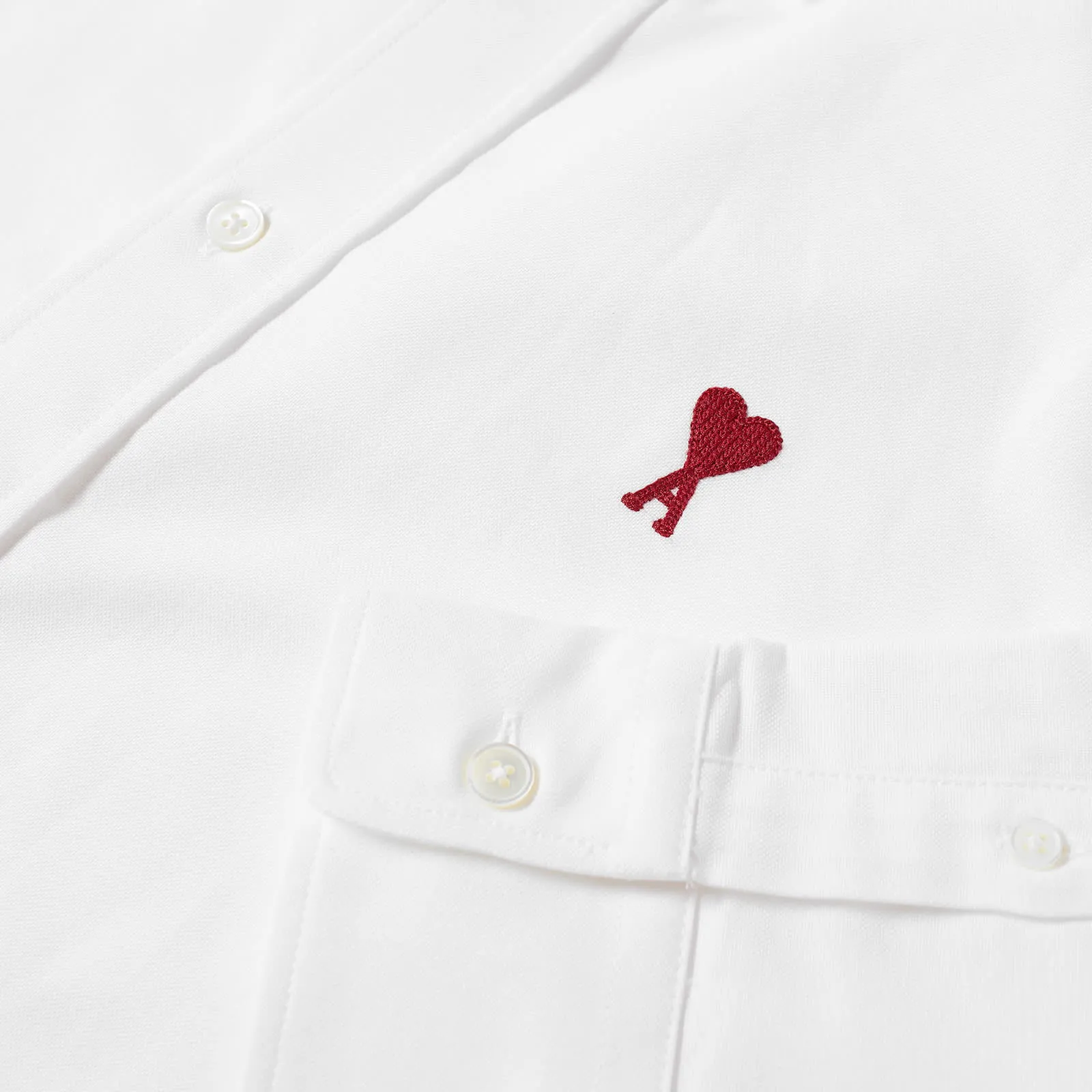 AMI Button Down Logo Oxford Shirt