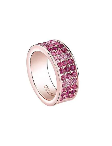 anillo guess rosado brillante