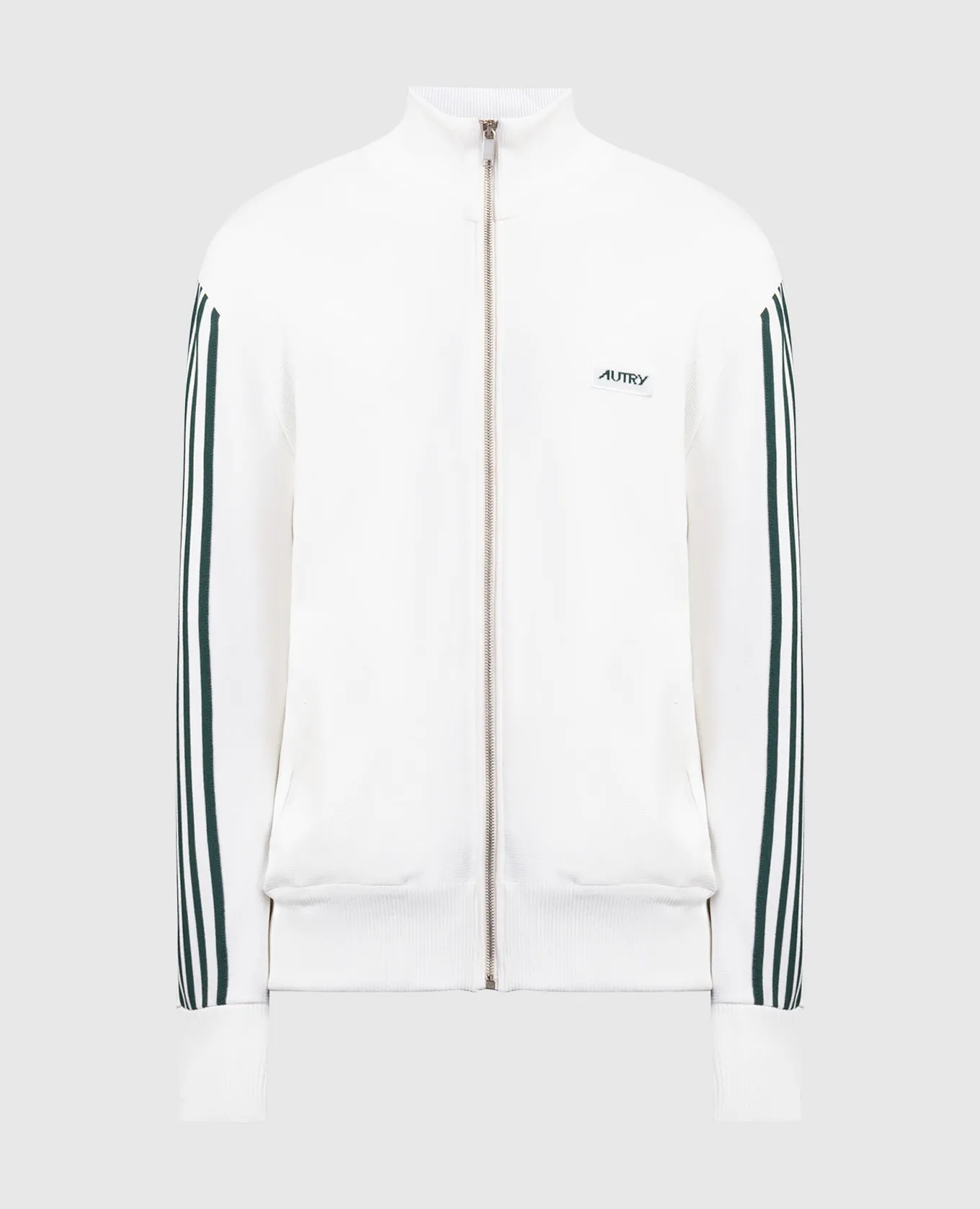 AUTRY White sports jacket with logo embroidery