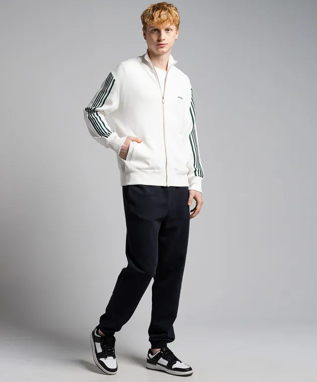 AUTRY White sports jacket with logo embroidery