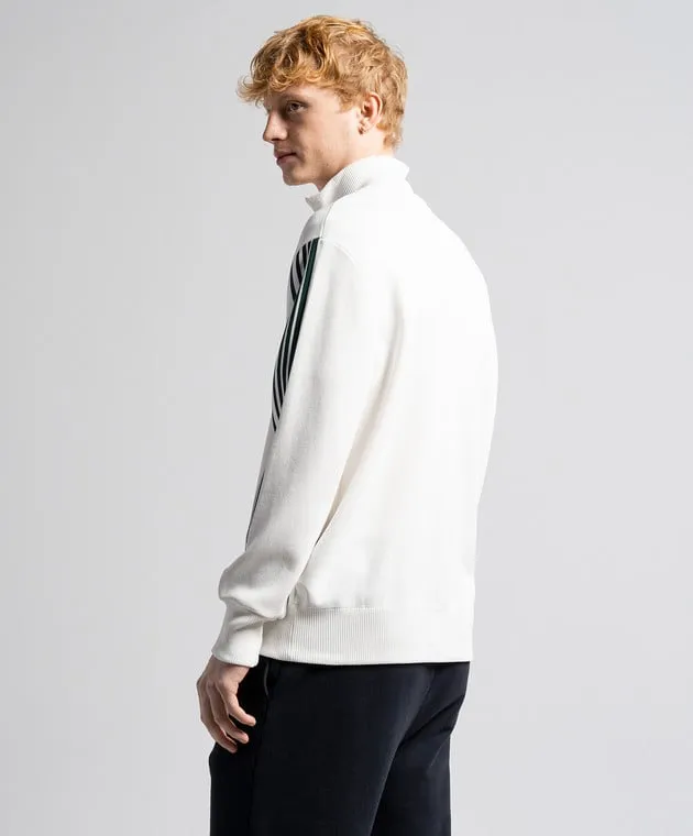AUTRY White sports jacket with logo embroidery
