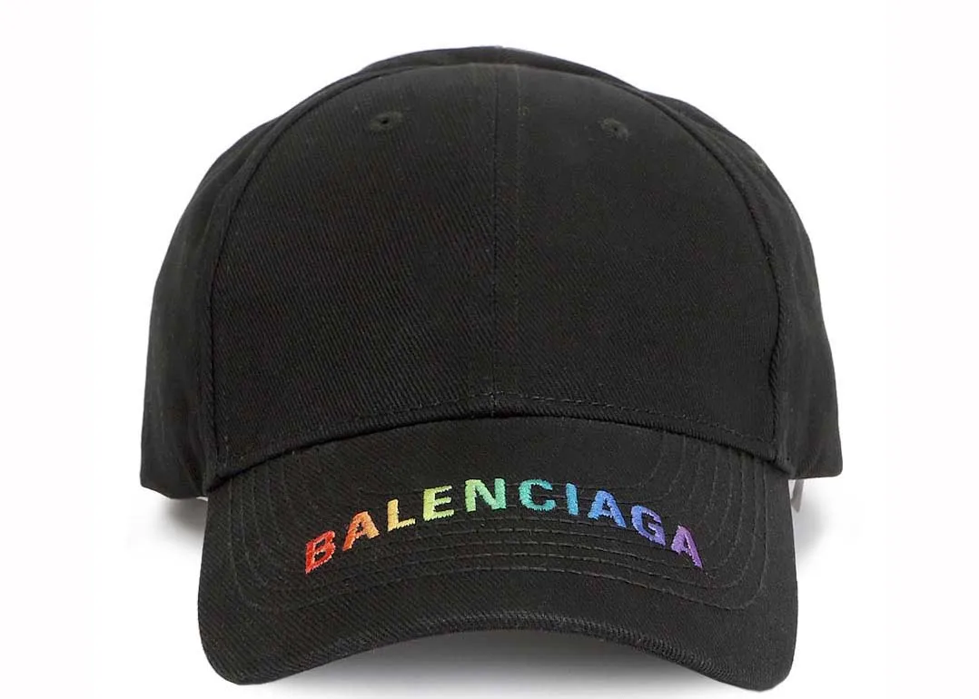 Balenciaga Logo Embroidered Cap Black/Multi