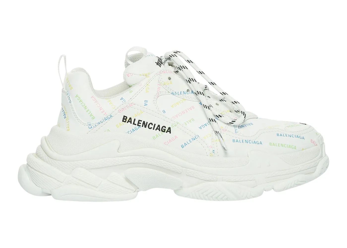 Balenciaga Triple S AllOver Logo White Multicolor