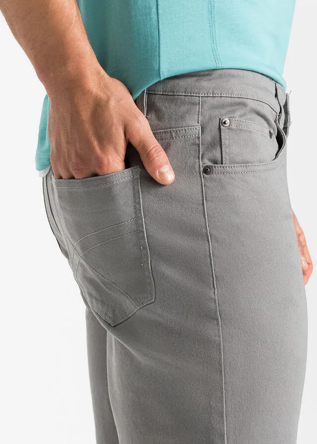 Bermudas elásticas, classic fit Gris