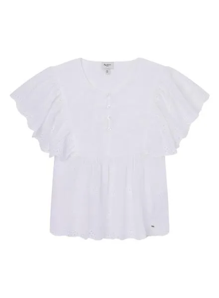Blusa Pepe Jeans Omaira Blanco Para Niña