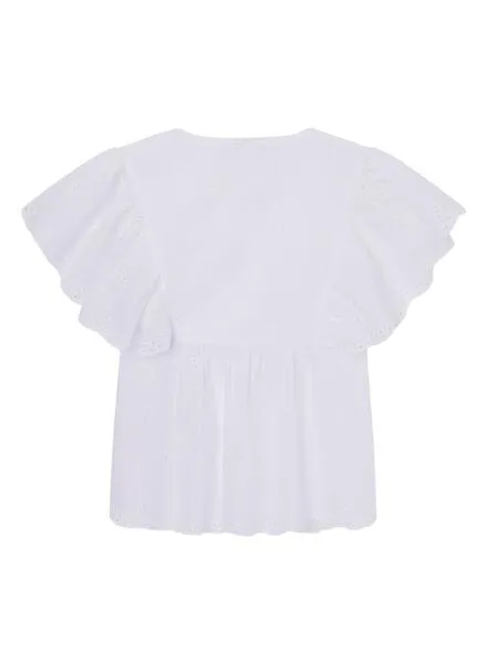 Blusa Pepe Jeans Omaira Blanco Para Niña