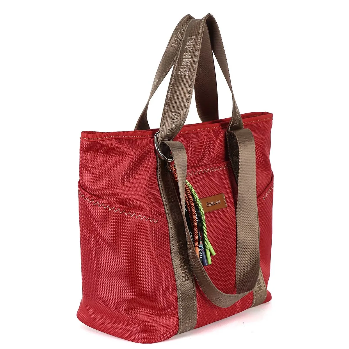 Bolso Binnari Tejido Shopper Amaranta mujer rojo Cnp19020