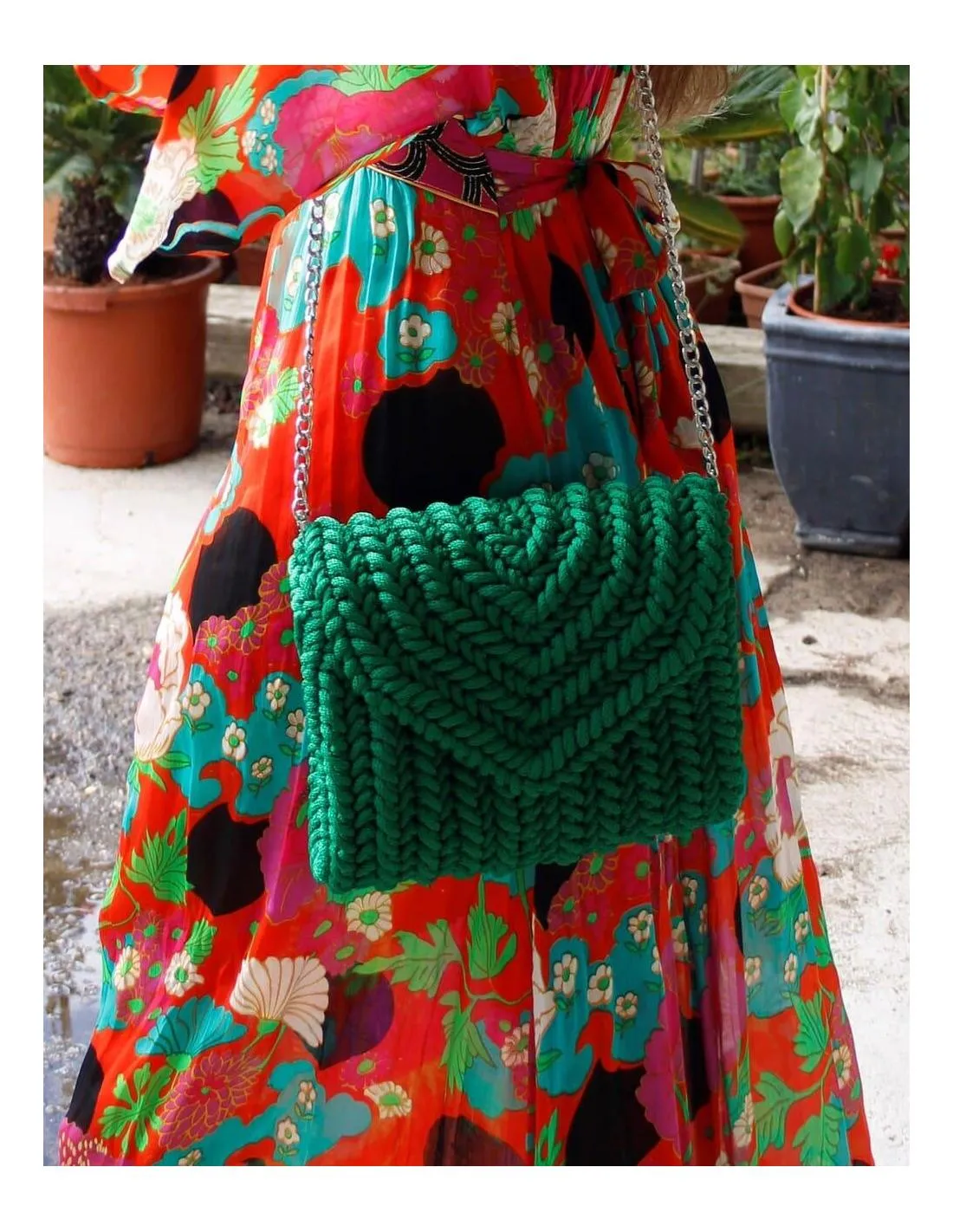 BOLSO CROCHET WOW BAGS GARDEN GREEN