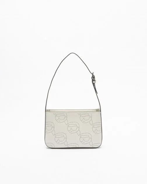 Bolso de hombro Karl Lagerfeld K/Ikonik 2.0 Perforated Blanco