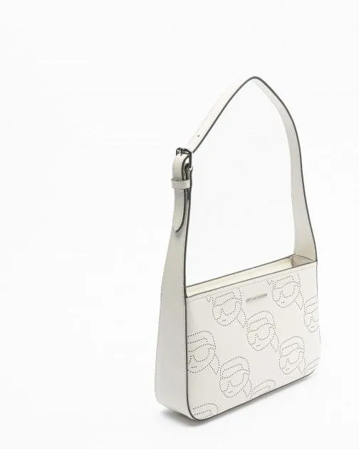 Bolso de hombro Karl Lagerfeld K/Ikonik 2.0 Perforated Blanco