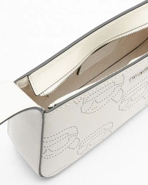 Bolso de hombro Karl Lagerfeld K/Ikonik 2.0 Perforated Blanco