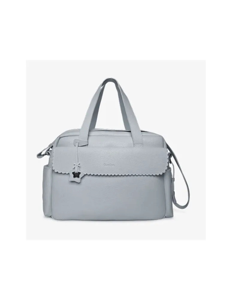 BOLSO MATERNIDAD + CAMBIADOR LOVE GRIS TUC TUC