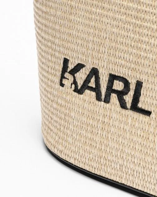 Bolso shopper Karl Lagerfeld K/Essential Raffia Tote Beige