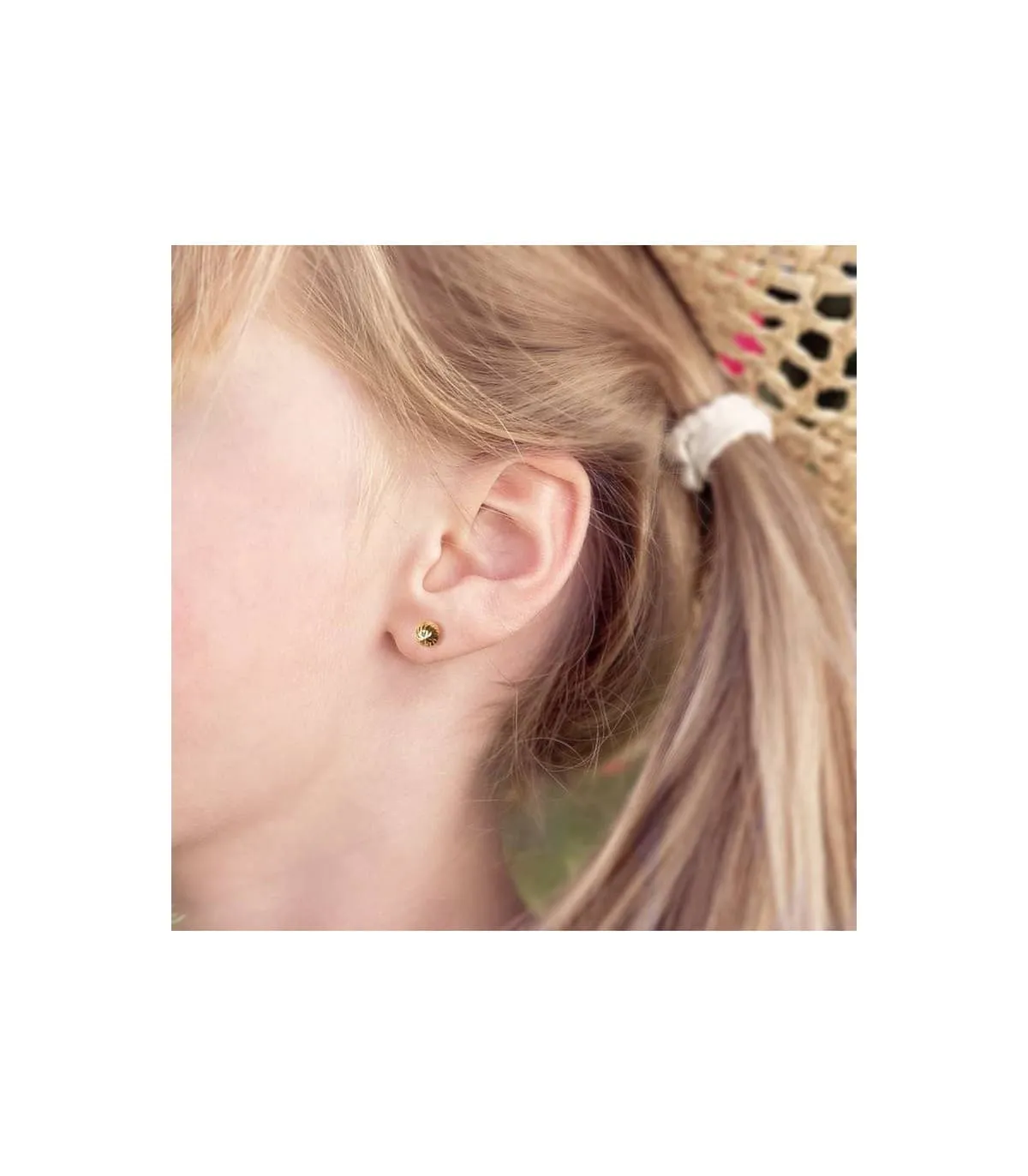 Boucles d'oreilles or jaune Annunziata 6 mm 18 Carats