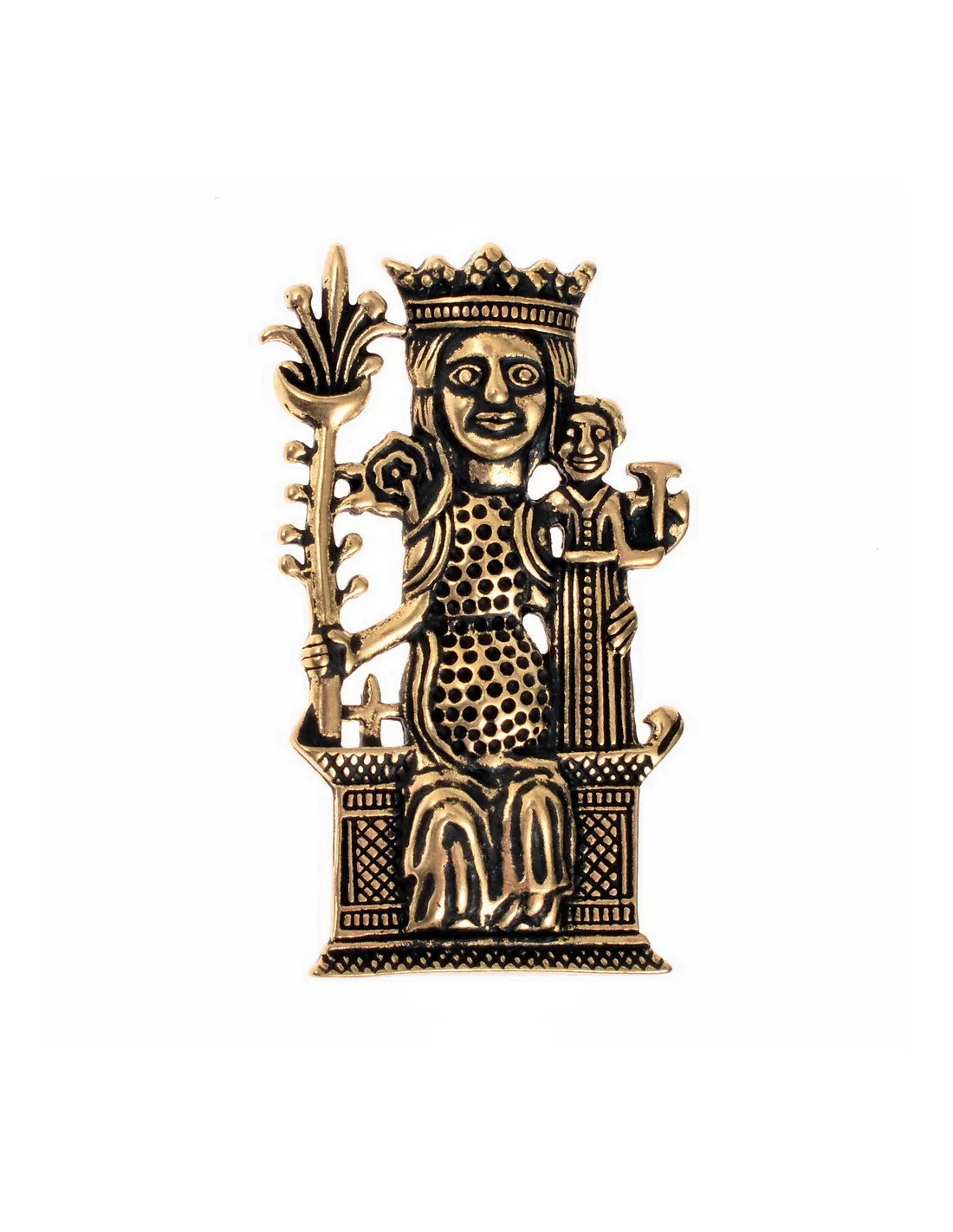 Broche en bronce peregrino Dama de Tombelaine