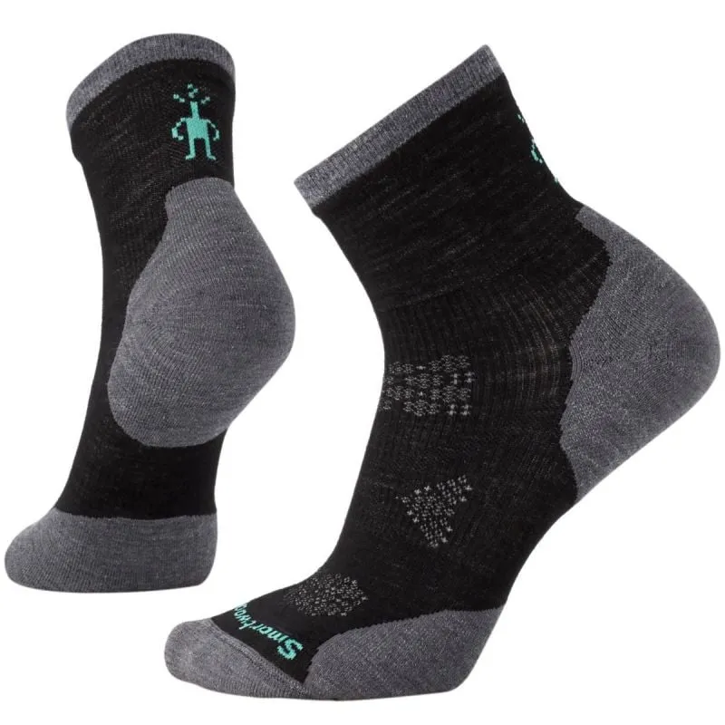 Calcetines Smartwool Run Cold Weather Mid Crew para mujer (negros)