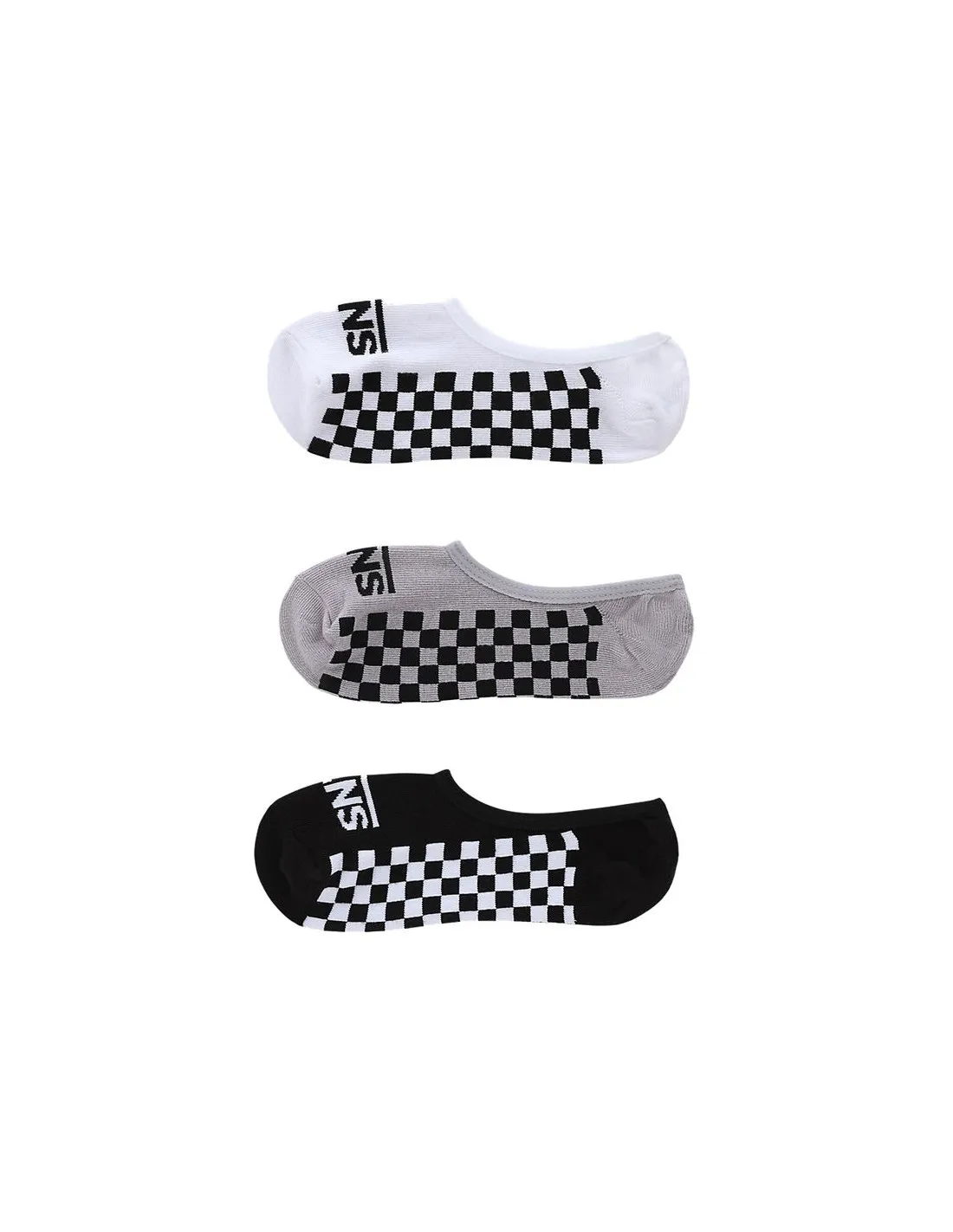 Calcetines Vans Basic Check 2 Canoodle Negro Mujer Pack 3