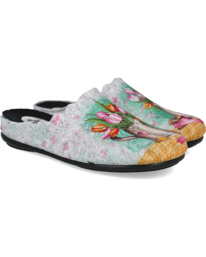 Calzado de casa de Mujer L&R SHOES LR SHOES 23404 ZAPATILLAS DE CASA MUJE NEGRO