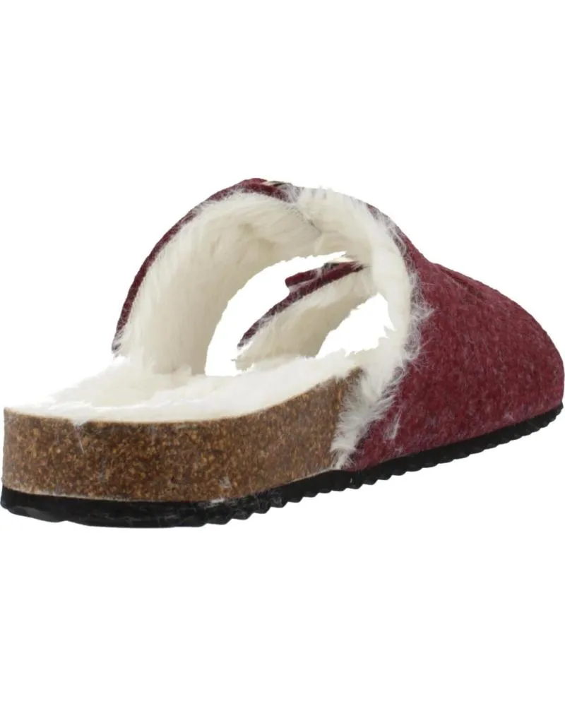 Calzado de casa GEOX  de Mujer ZAPATILLAS HOGAR MUJER MODELO D BRIONIA COLOR BURDEOS  C7357