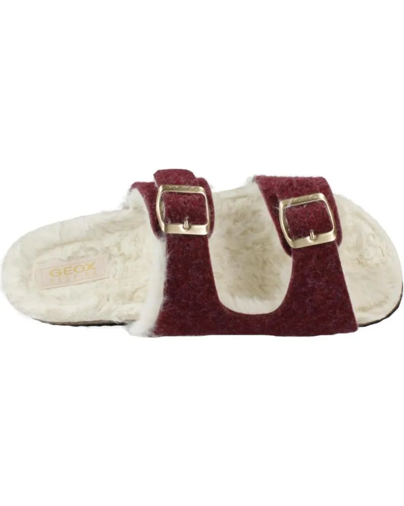 Calzado de casa GEOX  de Mujer ZAPATILLAS HOGAR MUJER MODELO D BRIONIA COLOR BURDEOS  C7357
