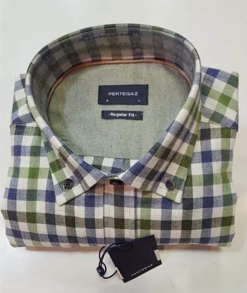 CAMISA DE MANGA LARGA PERTEGAZ 5271 VERDE