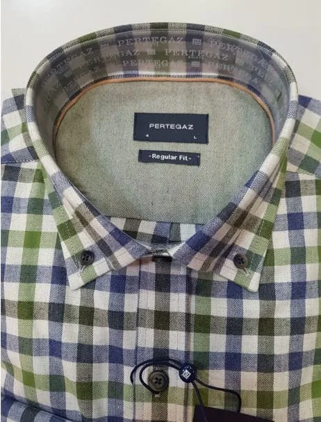 CAMISA DE MANGA LARGA PERTEGAZ 5271 VERDE