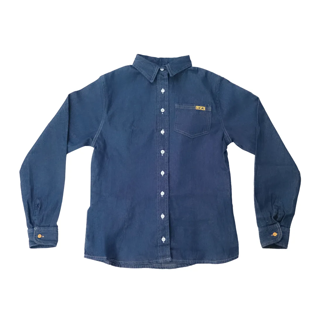 CAMISA DE MEZCLILLA PARA DAMA MOD. CAMMEZDAM MARCA LICA
