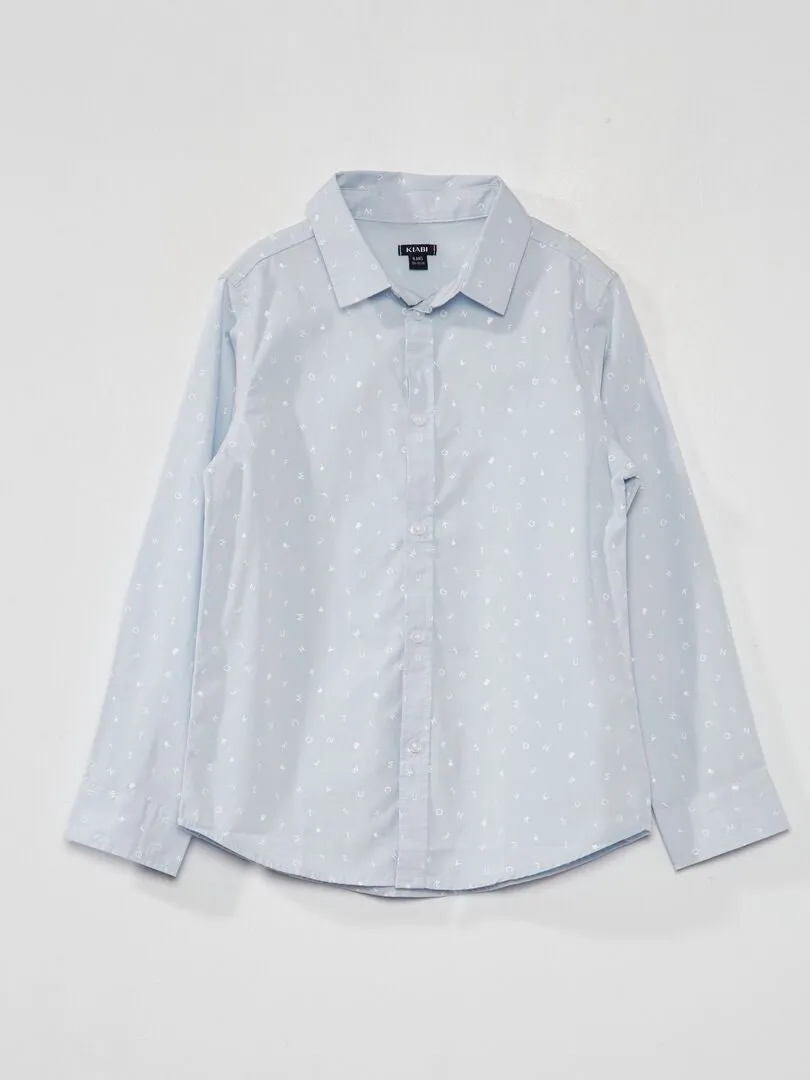CAMISA DE POPELINA  AZUL