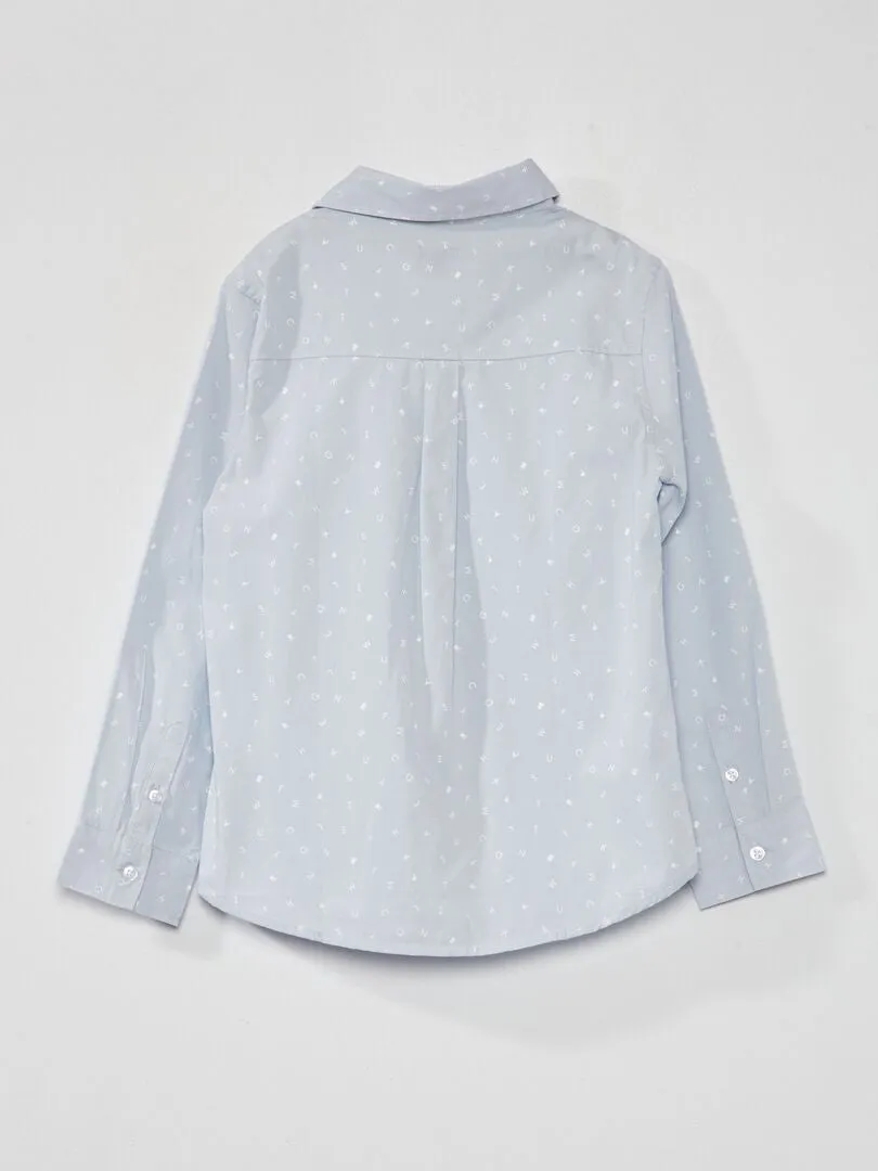 CAMISA DE POPELINA  AZUL