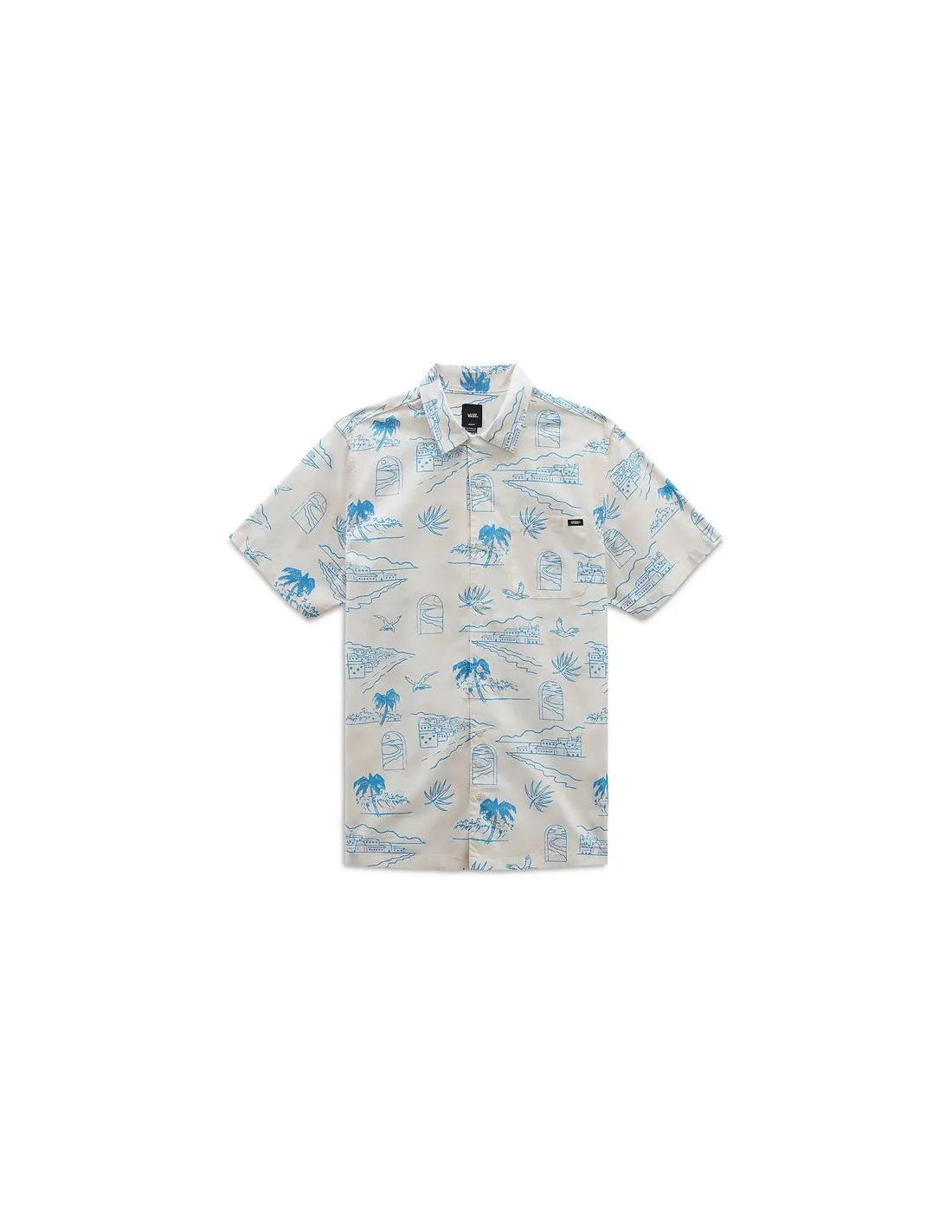 Camisa Vans Davista Ss Woven Marshmallow Hombre