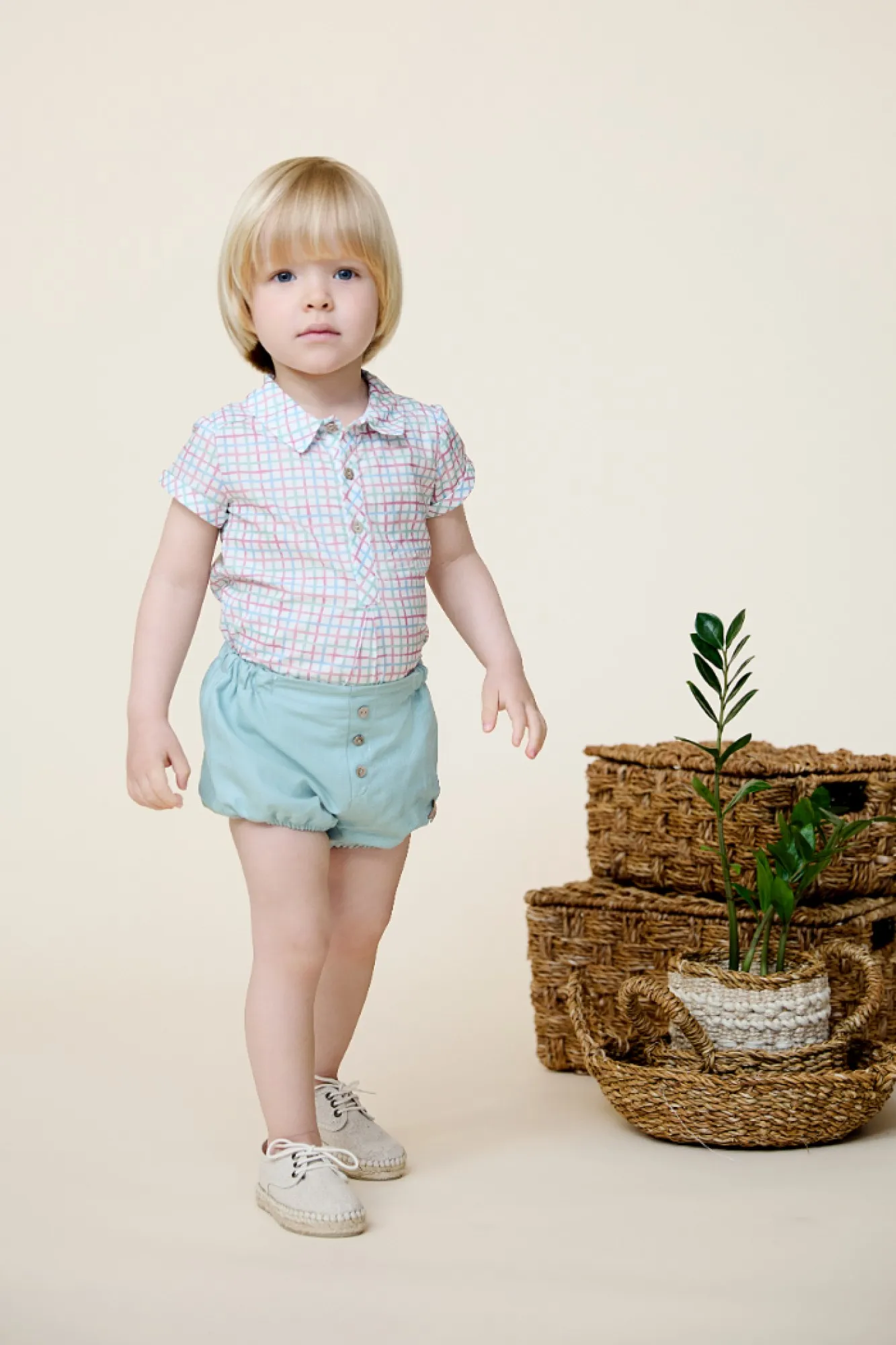 Camisa y bombacho para niño Colección Prune