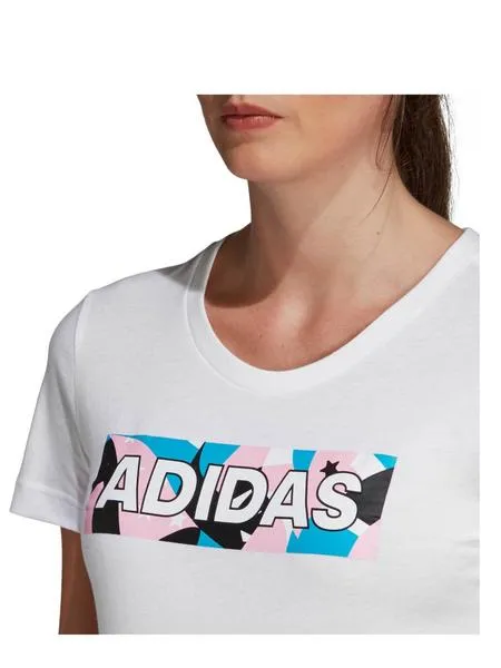 camiseta adidas estrellas blanca
