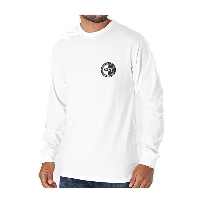 Camiseta de manga larga Vans Mn Off The Wall Classic Slanted Check Ls (Blanco) hombre