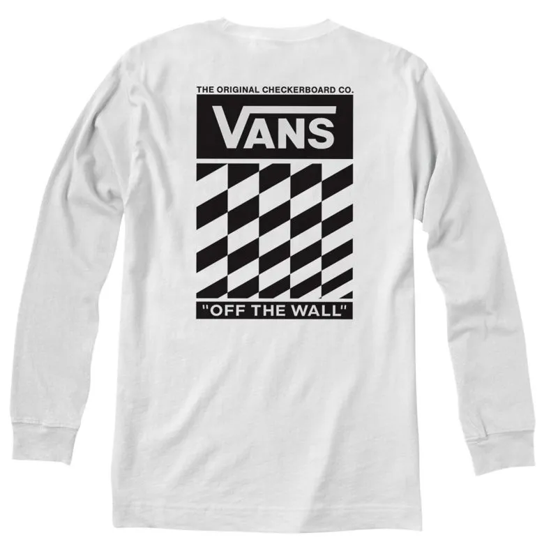 Camiseta de manga larga Vans Mn Off The Wall Classic Slanted Check Ls (Blanco) hombre