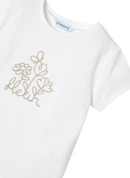 Camiseta Mayoral Básica Blanco Para Niña