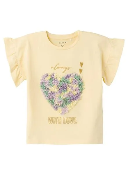 Camiseta Name It Debra Amarillo Para Niña