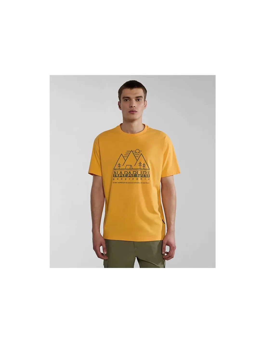 CAMISETA NAPAPIJRI SFABER AMARILLO HOMBRE