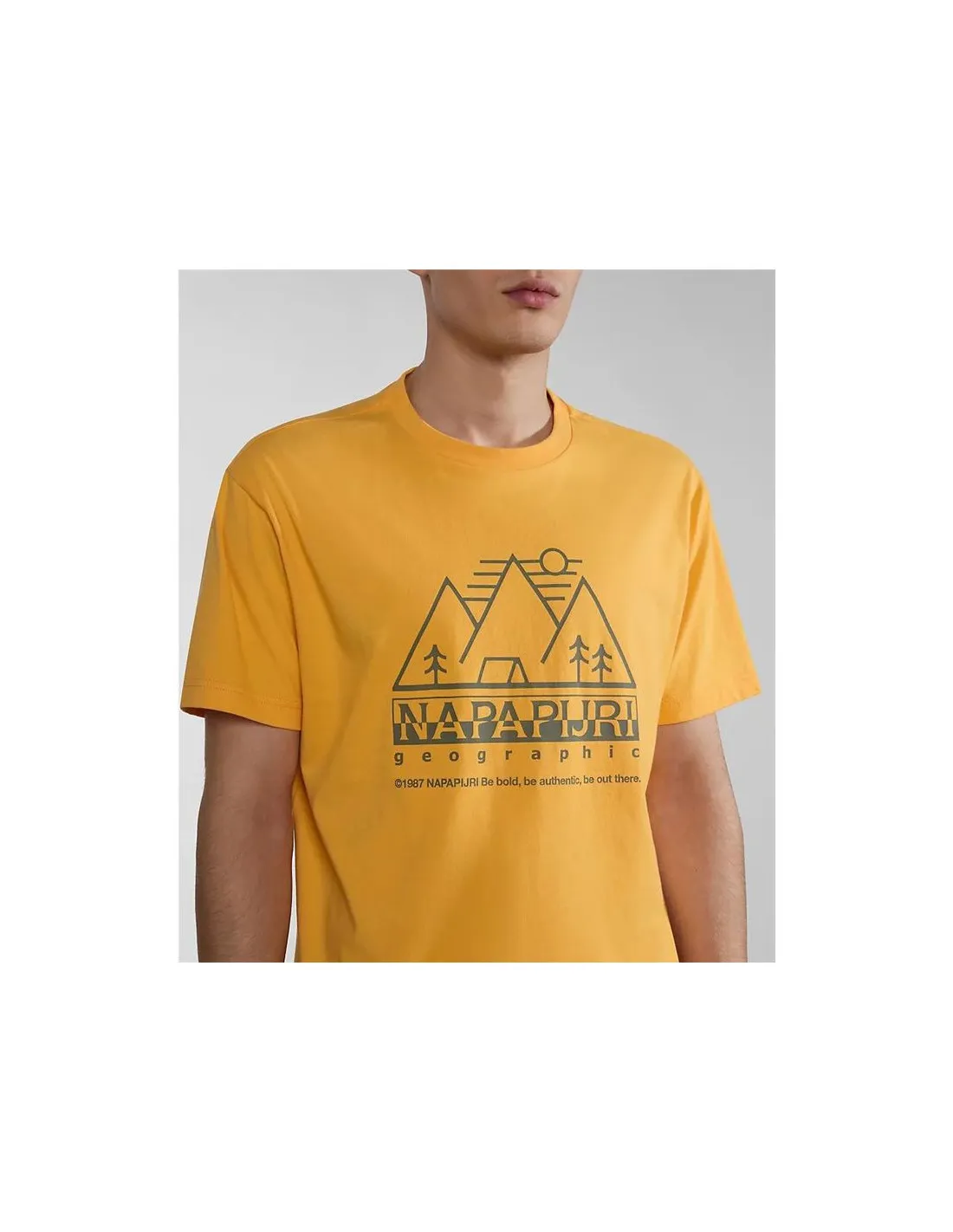 CAMISETA NAPAPIJRI SFABER AMARILLO HOMBRE