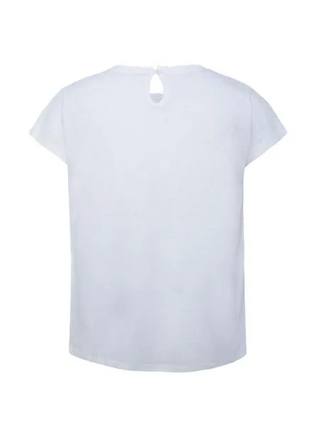 camiseta pepe jeans alexis blanco para niña