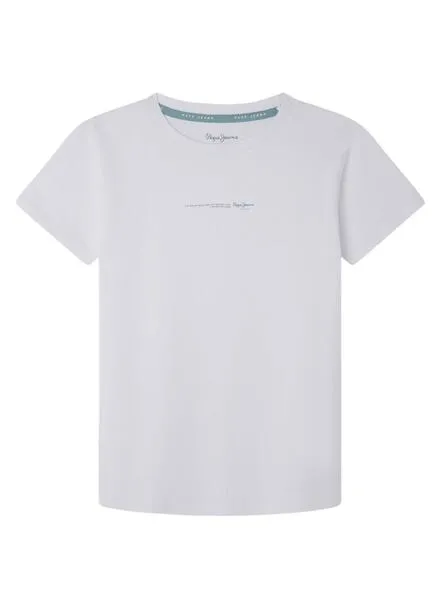 Camiseta Pepe Jeans Davide Blanco Para Niño