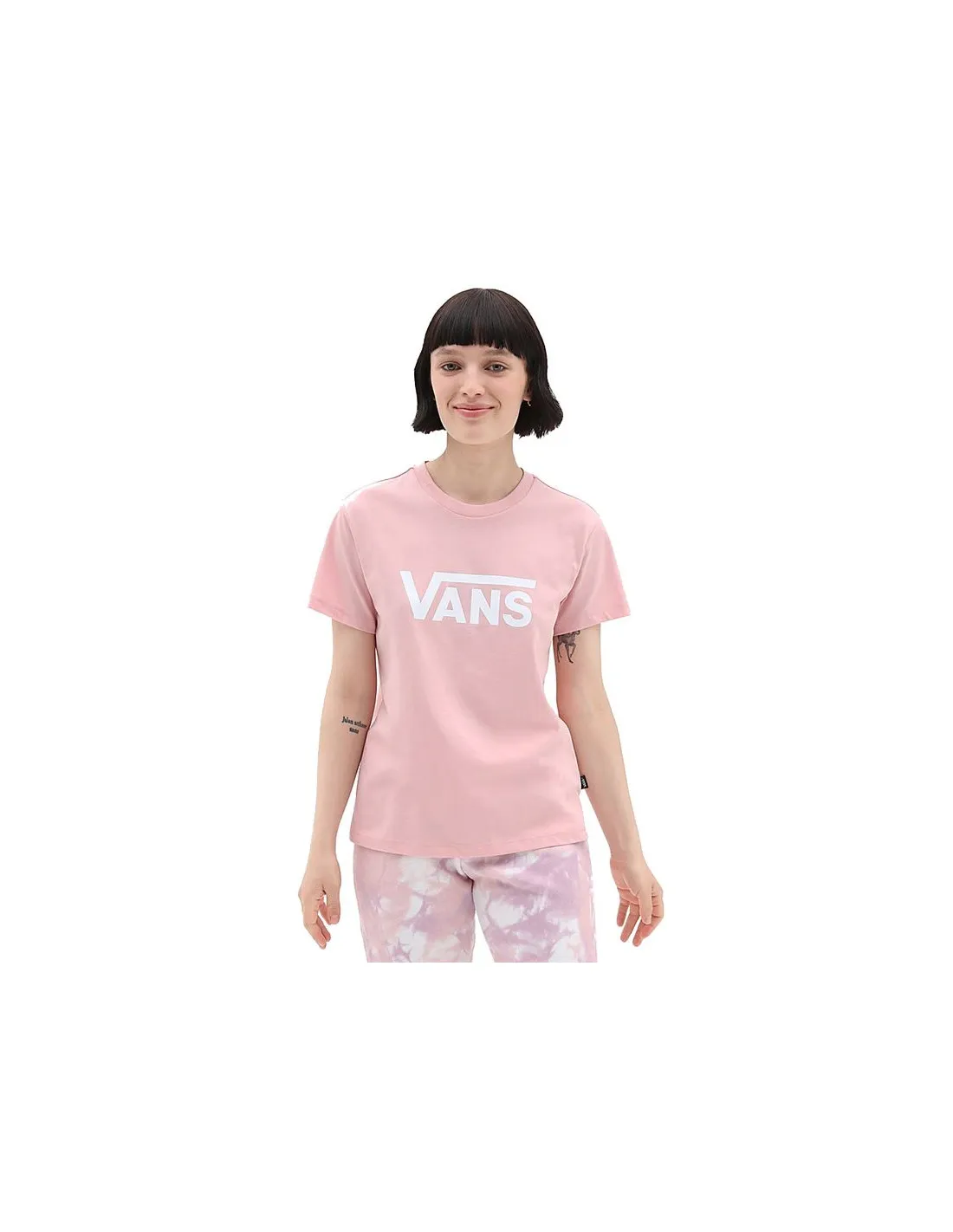 Camiseta Vans Drop V Rosa Mujer