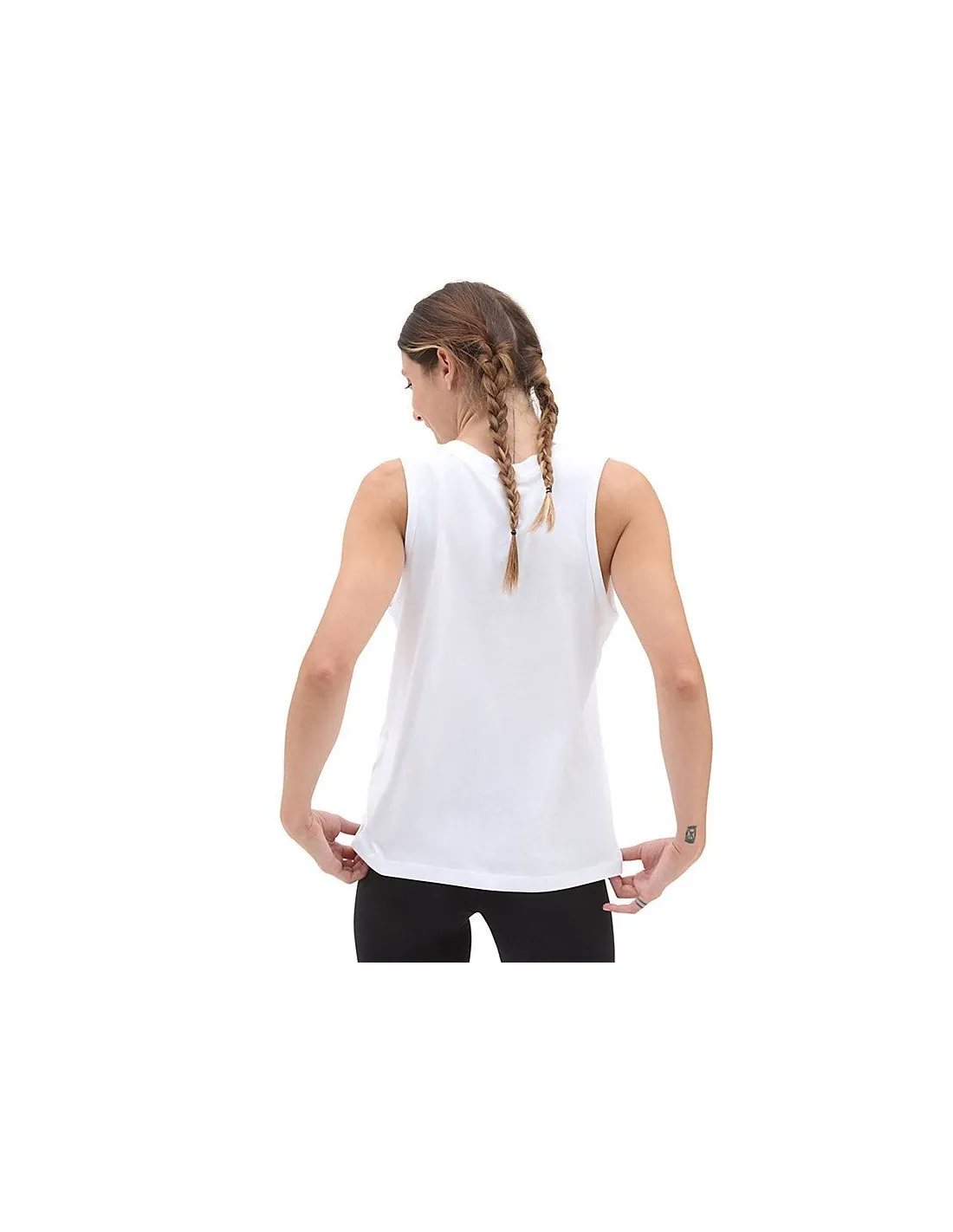 Camiseta Vans Lock Box Tank Blanco Mujer