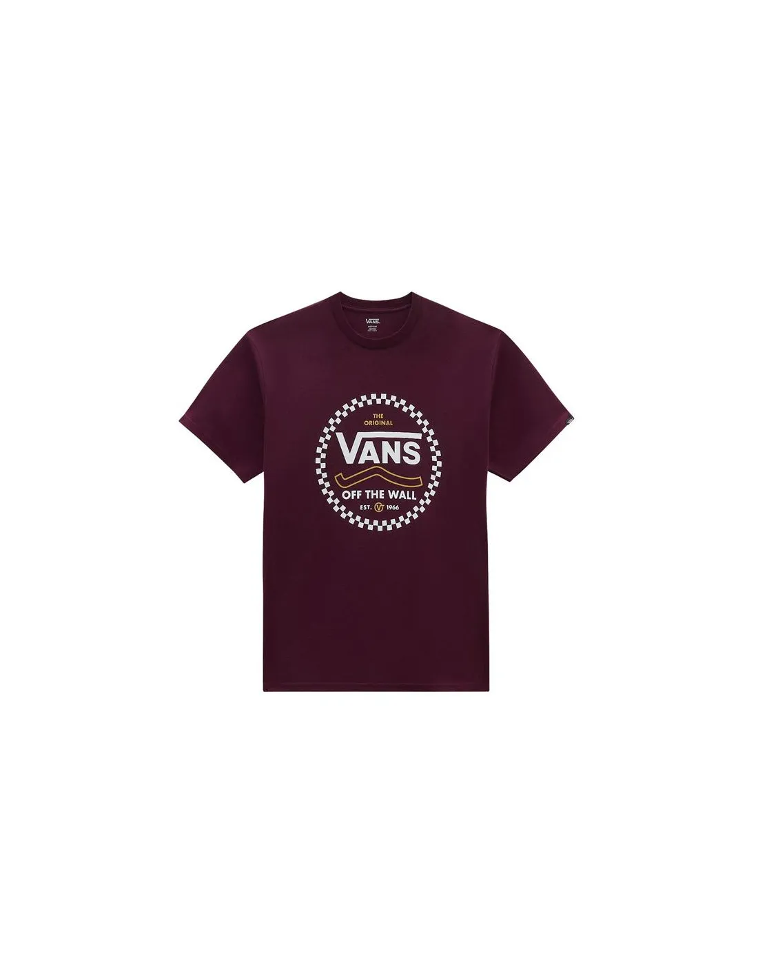 Camiseta Vans Round Off Hombre Granate