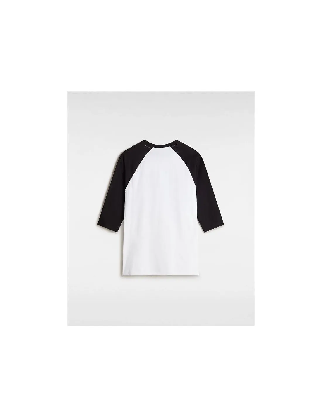 Camiseta Vans Style 76 Raglan Blanco/Negro Hombre
