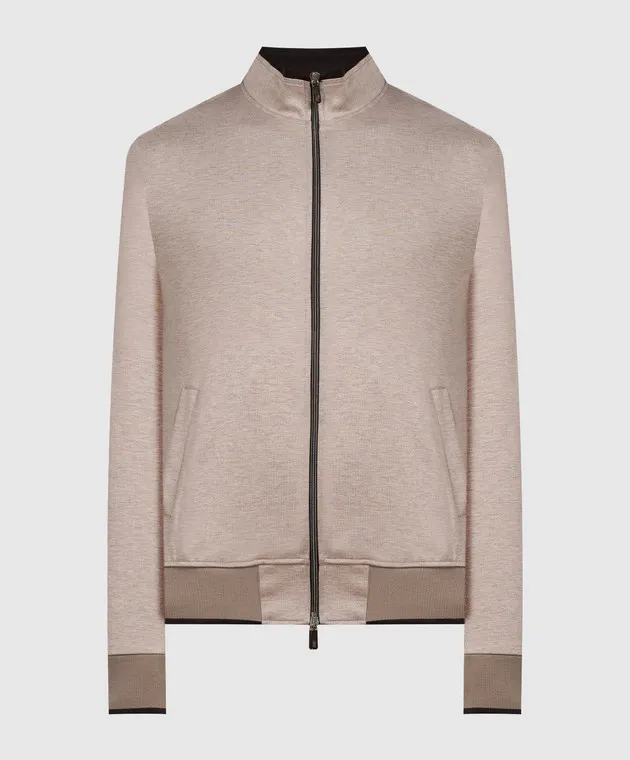 CAPOBIANCO Beige sports jacket with silk